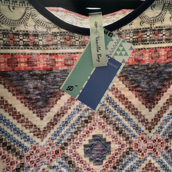 Pick 2 for $15 New with tags. Boho summer navy blue dress. Ladies small. - Picture 2 of 5